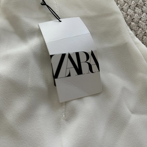 NWT ZARA WHITE TROUSER - Picture 2 of 6